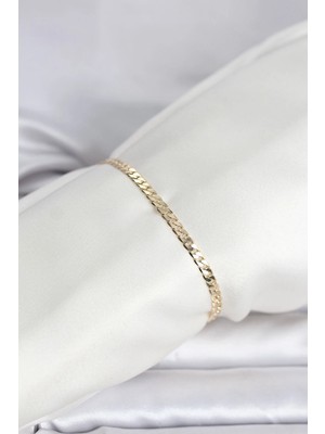 cm 14K Gold Renk Zincirli Model Kadın Bileklik