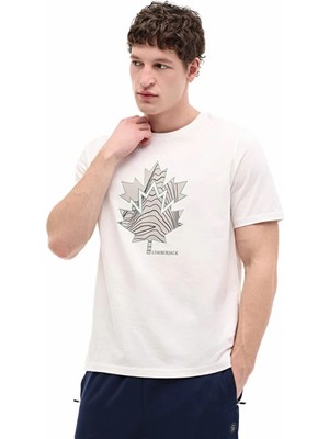 Lumberjack Bera 11TRV38 0 Yaka Erkek Tshirt - Ekru