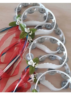 Evsay 12 Adet Tef Kına Gecesi Kına Malzemesi Yapay Güllü Kurdaleli Tef