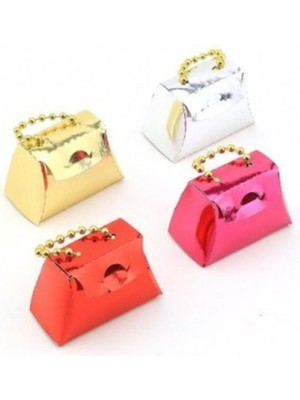 Evsay Çanta Kına Inci Saplı Karton Çanta  50'li Paket Tek Ebat