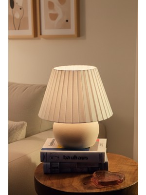 Decory Mellow Plise Abajur - Dekoratif Masa Lambası ve Aydınlatma - 25cm Boy E27 Duy