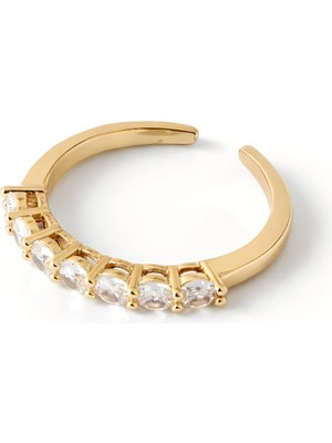 Formzen 316L Paslanmaz Çelik Zarif Işıltı Zirkon Taşlı Ayarlanabilir Yüzük – Modern & Şık Tasarım