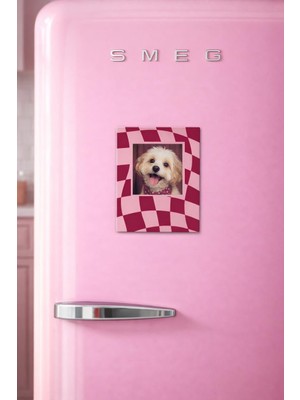 Keskatla Retro Pink Pola Manyetik Fotoğraf Çerçevesi