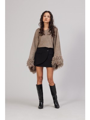 Nisan Triko Püsküllü Triko Kazak