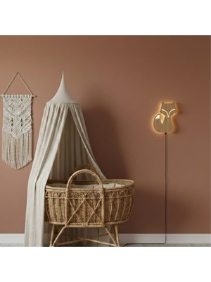 Meta Design Ahşap Tilki Model Duvar Lambası