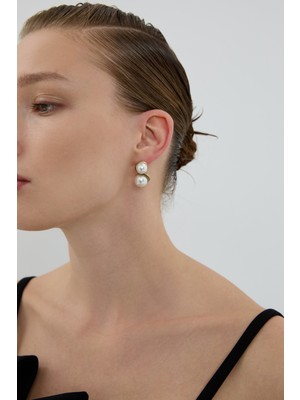 ROMAN Cam Inci Detaylı Sarmal Küpe Inci K2686111_127