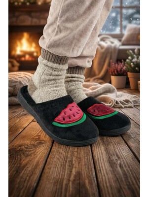 Gezer Kadın Kışlık Ev Terlik Siyah Renk Konforlu Kullanım İçin Tasarlandı