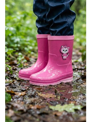 Gezer Kız Çocuk Kışlık İçinde Çıkarılabilir Ek Çoraplı Su Geçirmez Yağmur Bot Çizme
