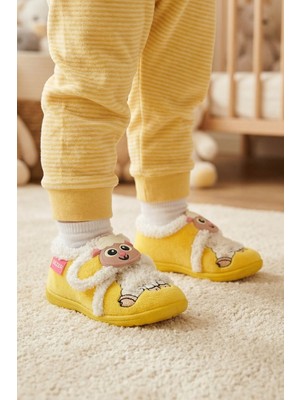 Gezer Bebe Kız Çocuk Kışlık Cırtlı Ayarlanabilir Günlük Okul Kreş Panduf Ayakkabı