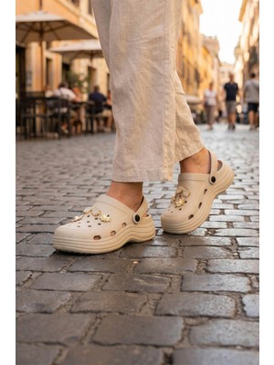 Gezer Kadın Yazlık Eva Islak Zemine Uygun Ev Bahçe Banyo Havuz Terlik Sandalet