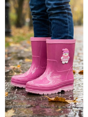 Gezer Kız Çocuk Kışlık İçinde Çıkarılabilir Ek Çoraplı Su Geçirmez Yağmur Bot Çizme