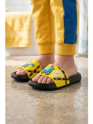 Gezer Erkek Çocuk Yazlık PU Ev Banyo Bahçe Plaj Havuz Günlük Terlik