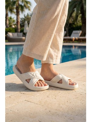 Gezer Kadın Yazlık Eva Islak Zemine Uygun Ev Bahçe Banyo Terlik