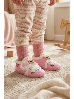 Gezer Kışlık Cırtlı Ayarlanabilir Rahat İç Taban  Kız Çocuk Panduf Ayakkabı