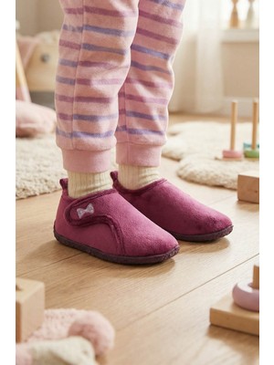 Gezer Kışlık Kız Çocuk PVC Rahat Taban Cırt Cırtlı Ayarlanabilir Ev Okul Kreş Panduf Ayakkabı