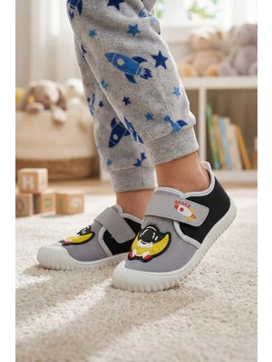 Gezer Yazlık Erkek Çocuk PVC Taban Cırt Cırtlı Ayarlanabilir Keten Günlük Ayakkabı