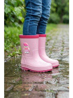 Gezer Kız Çocuk Kışlık İçinde Çıkarılabilir Ek Çoraplı Su Geçirmez Yağmur Bot Çizme
