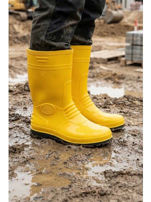 Gezer Erkek Kısa PVC Su Geçirmez İçi İnce Astarlı İş Çizme