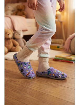 Gezer Kız Çocuk Kışlık Rahat Taban Ev Bahçe Gondol Terlik