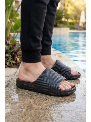 Gezer Erkek Yazlık Eva Ev Bahçe Banyo Esnek Islak Zemine Uygun Terlik