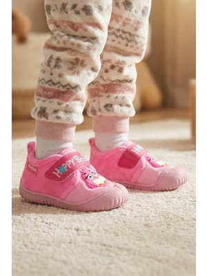 Gezer Kışlık Cırtlı Ayarlanabilir Rahat Taban Happy Birds Bebe Kız Panduf Ayakkabı