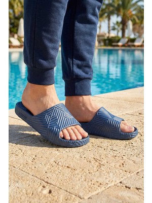 Gezer Erkek Yazlık Eva Ev Bahçe Banyo Esnek Islak Zemine Uygun Terlik