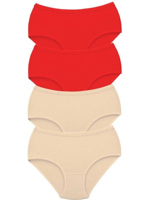 4 Adet Tutku Kadın Yüksek Bel Bato Kalın Lastik Külot S5 Nemere