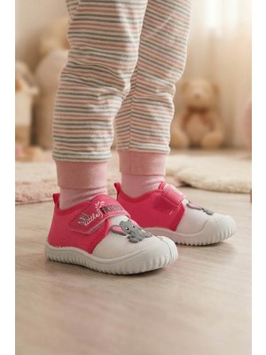 Gezer Kız Bebek Yazlık Keten Tek Cırt Cırtlı Ayarlanabilir Rahat Taban Ev Okul Kreş Günlük Ayakkabı