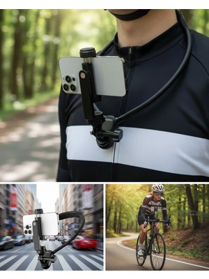 Mulvxkrg KRG02 Dayanıklı Metal Destekli Boyun Telefon Tutucu Seyahat ve Spor Kullanım (Mulvix)