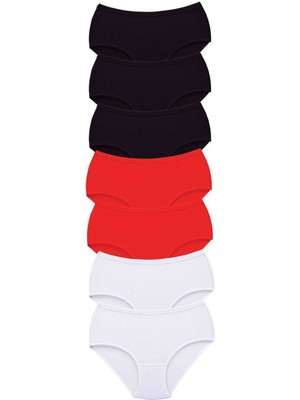 7 Adet Tutku Kadın Yüksek Bel Bato Kalın Lastik Külot S13 Nemere