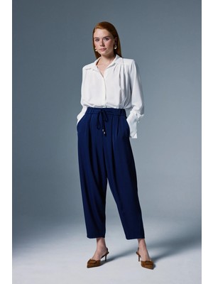 Sateen Talia Pantolon - Lacivert