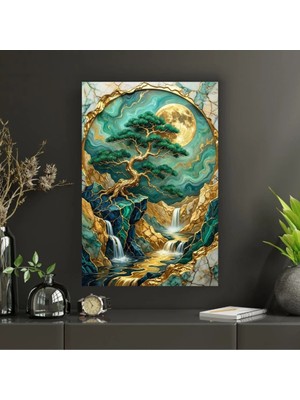 Japon Sanatı Temalı Dekoratif Cam Tablo