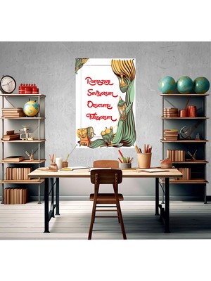 Deko Gonya Ramazanı Seviyorum Orucumu Tutuyorum Temalı Fotoğraf Panosu Branda 100X150