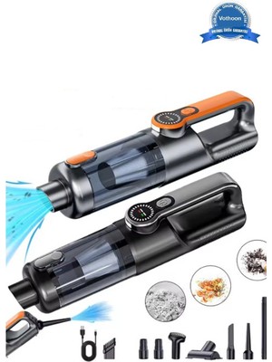 Işıklı Araç Süpürgesi Kablosuz 22.000 Pascal Çekim Gücü Vakum ve Üfleme 2in1 10BAŞLIK Me