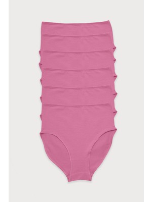 Malabadi Kadın Gül Kurusu 6 Lı Paket Modal Yüksek Bel Slip Külot 1955