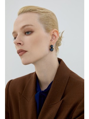 ROMAN Lapis Lazuli Doğal Taş Küpe Lacivert K2686109_015