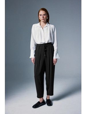 Sateen Talia Pantolon - Siyah