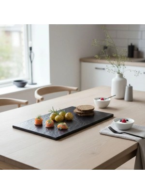 Külsan 17011.BL - Taş Efektli Siyah Sunum Pano 53X32,5 Cm, Thermoset Melamin