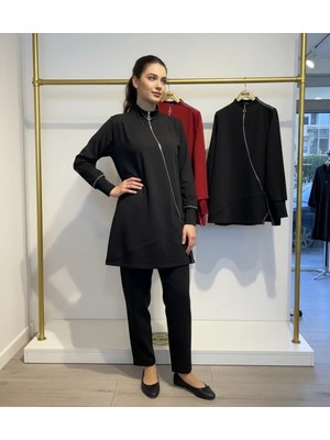 Invee Vektör Tunik Fermuar Detayli 7218