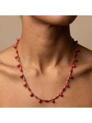 THEIA GemWorks Vion - Mercan & Hematit Kolye