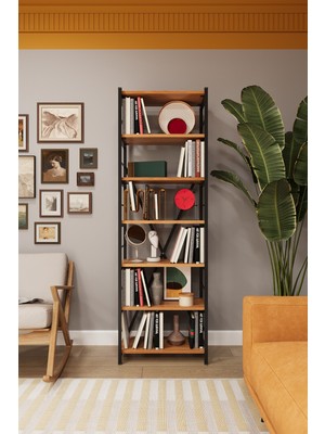 Asra Trend 6 RAFLI METAL KİTAPLIK TEK MODÜL