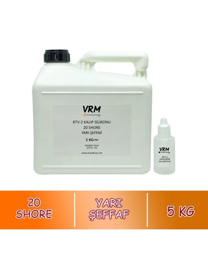 VRM Vernikrecinemarketi Rtv-2 Yarı Şeffaf - Kalıp Silikonu (20 Shore) 5 kg