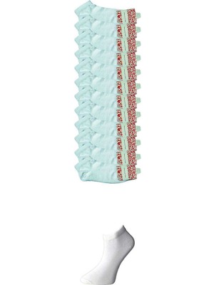 Beyaz Kadın Bilek Çorap 12 Çift Nemere