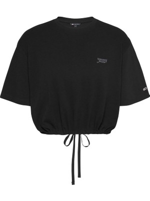 Tommy Hilfiger Kadın Siyah Tommy Hilfiger Tjw Crp Gmd Scrıpt O, Bds Siyah Kadın T-Shirt & Polo