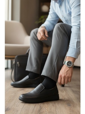 Enoch Erkek Hakiki Deri Günlük Ayakkabı - Esnek Tabanlı Klasik Model