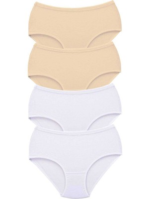 4 Adet Tutku Kadın Yüksek Bel Bato Kalın Lastik Külot S9 Nemere