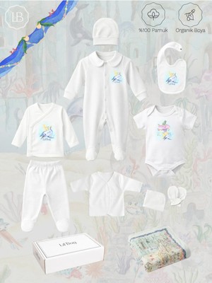 Lil Bug %100 Pamuk 10'lu Yenidoğan Seti - Atlantis Yunus ve Oyun Arkadaşları