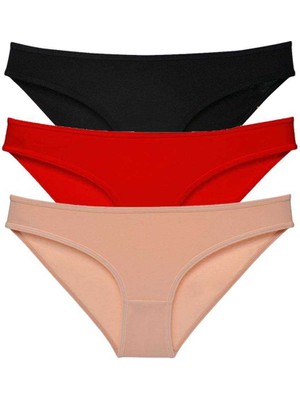 3 Adet Süper Eko Set Likralı Kadın Slip Külot 539 Nemere