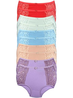 10 Adet Kenar Dantelli Toparlayıcı Yüksek Bel Bato Külot Nemere