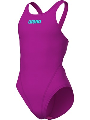 Arena Girl's Team Swim Tech Solid Çocuk Pembe Yüzücü Mayo 004764905